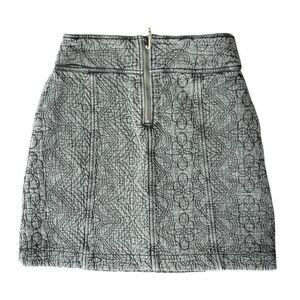 Anthropologie Pilcro Women's A-Line Quilted Mini Skirt Green Size 2